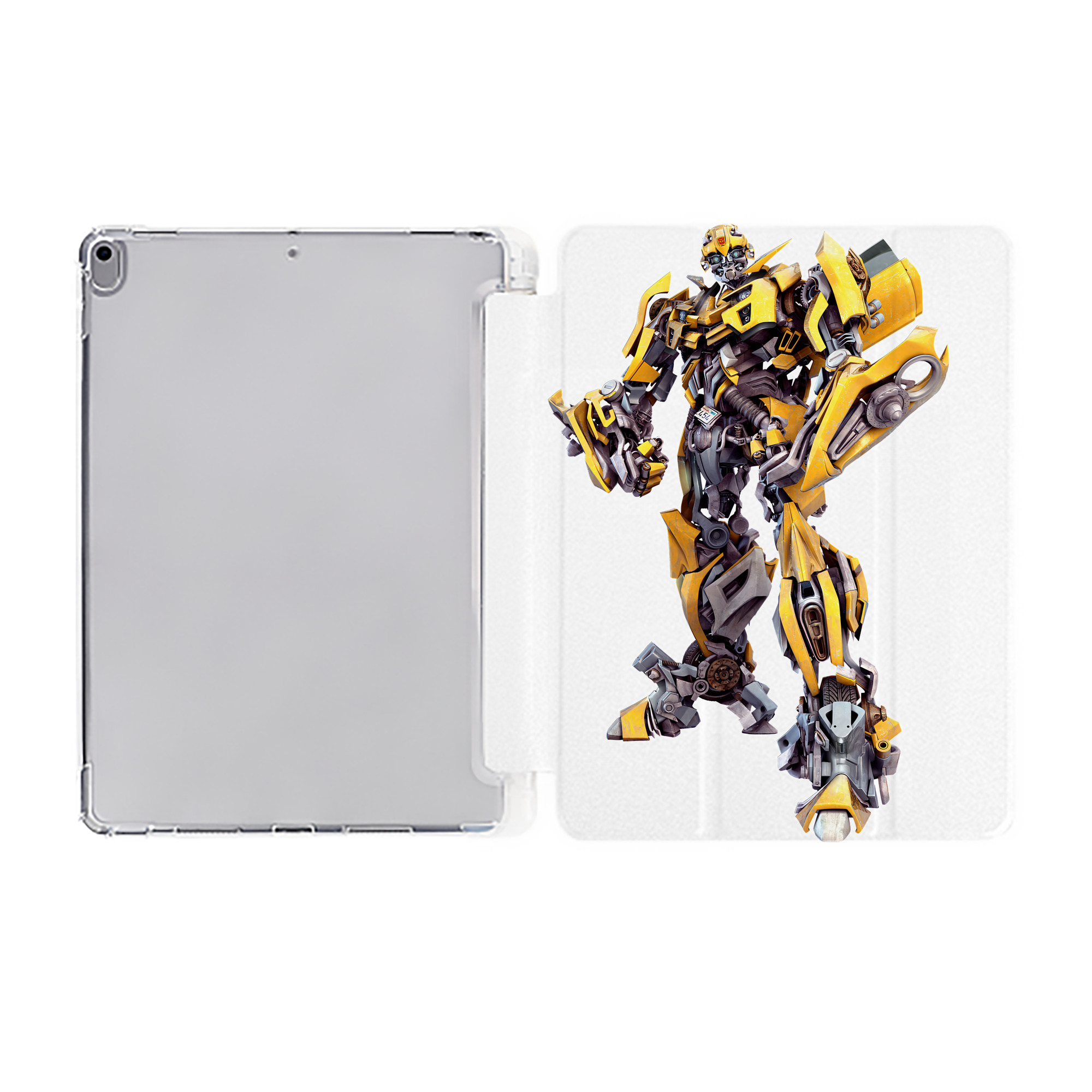 （画像用） Transformers トランスフォーマー IPad ケース ペン収納付き 三つ折りスタンド PUレザー×シリコン 対応機種9.5/10.5/10.9インチ